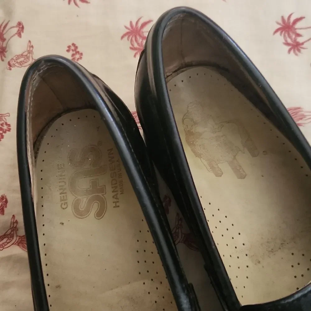 SAS Men's Black Leather Loafers 9W